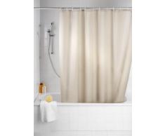 Wenko 20045100 Cortina de Ducha Unicolor Beige Antimoho - Antibacterial, Lavable, PoliÃ©ster, Beige