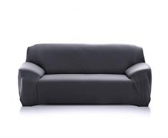 PETCUTE Fundas de sofá elasticas Protector de sofá Funda Elastica Chaise Longue Cubre Sofa Elastico Funda Sillon Gris 3 plazas