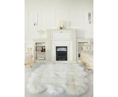 Alfombra de piel de oveja / cordero alfombra blanco (de 6 fuentes)