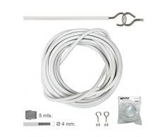 Gusanillo Espiral Visillo Forrado Kit de 5 Metros gusanillo y 8 Hembrillas