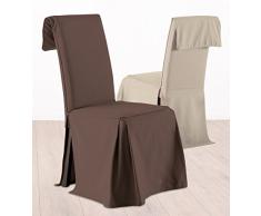 Funda para silla ajustable en altura - 100% algodón - Color MARRÓN CHOCOLATE