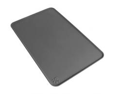igadgitz Home Alfombra de Alimentación Mascotas Silicona 47x30cm Tapete Comer Antideslizante para Tazón Perros Gatos – Gris