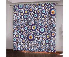 LOVEKKK Blackout Curtain Estilo Moderno Cortina Ocultante con 8 Ojales Suave para Ventanas de Habitación Infantil, 100% Poliéster, 2 Piezas 140x175cm(An x Al)