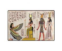 Use7 Alfombra egipcia Vintage Africana para Mujer, Antideslizante, Alfombrilla para el Suelo, Alfombrilla para Sala de Estar Infantil o Dormitorio, Tela,, 50 x 80 cm(1.7' x 2.6' ft)