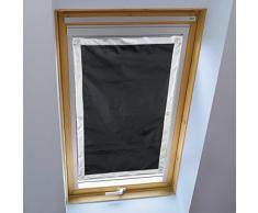 LIVEINU Estor Térmico con Ventosas Cortina Opaca Portátil para Ventanas y Claraboyas Protección UV Parasol Parabrisas De Coche Negro 48 x 98 cm