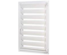AmazonBasics - Estor enrollable de doble capa, 96 x 150 cm, Crema