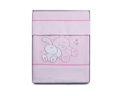 PEKITAS Juego De 3 Piezas De Sábanas Finas Para Coche/Capazo/Carrito 40X80 CM 100% Algodón HECHO EN PORTUGAL(funda almohada + sabana + bajera con goma, Friends Rosa)