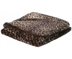 Amago Gözze 40087-72-5020 Leopard - Manta (Lavable, Microfibra, Certificado Conforme a la Norma Oeko-Tex Standard 100, 150 x 200 cm), diseño de Estampado de Leopardo
