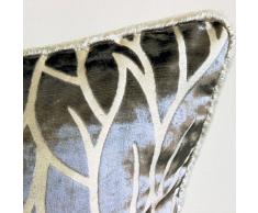 55x55 cm Cubierta De La Almohadilla De Tiro, Paloma Verde Cubierta De Almohadas, Diseño De La Hoja Tema Tropical terciopelo de la quemadura Contemporáneo Cojines Cubren - Paloma Gray Leaves