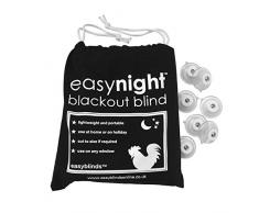 easyblinds Easynight - Estor opaco portátil de viaje, pantalla, Negro, XXL