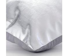 Plata Cubierta De Almohadas, Moderno Cojines Cubren, 30x30 cm Fundas De Almohada, cuero de imitación Plata Metálica Cubierta De Almohadas - Silver Leather Strokes
