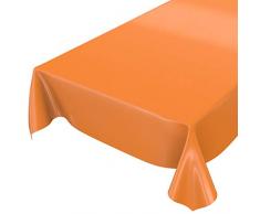 ANRO Mantel Encerado Mantel Hule Uni Brillo Monótono, Toalla, Naranja, Schnittkante 100 x 140cm