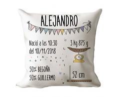 Cojín de nacimiento de bebé personalizado (Guirnalda)