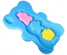 UNAOIWN Baby Bath Sponge Cojín de baño infantil Cómodo tapete de baño antibacteriano y antideslizante(azul)