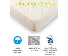 Belnou Cubrecolchones Nube Impermeable Blanco Cama 105 (105 x 190 cm)