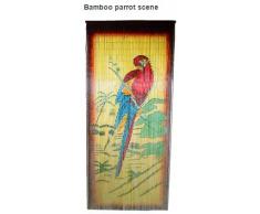 Bambú Parrot escena de bambú cortina de cuentas