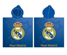 Real Madrid Poncho Playa Toalla Tiempo Libre y Sportwear Unisex Infantil, Juventud, Talla Única
