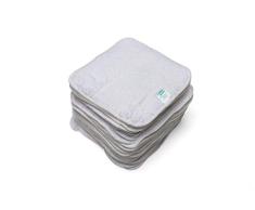Cheeky Wipes - Toallitas reutilizables de algodón para bebé, 25 unidades, color blanco