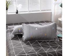 Fansu Juego de Ropa de Cama de 4 Piezas, Funda de Edredón Funda de Almohada y Sábana con Cremallera Diseño de Impresión Respirable Microfibra Poliéster Cremallera (180 * 220cm,Malla)