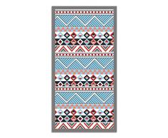 Panorama Alfombra Vinílica Azteca Multicolor 120 x 170 cm - Alfombra Cocina Vinilo - Alfombra Salón Antideslizante, Antihongos e Ignífuga - Alfombras Grandes - Alfombras PVC