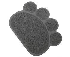 Tutoy Mascota Perro Cachorro PVC Cat Plato Bowl Alimentación Alimentos Mantel Mat Limpiar Limpio - Gris