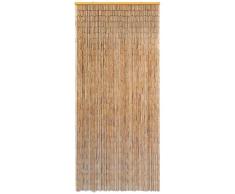 Ausla Cortina de Bambú, Cortina Puerta Elegante Bambú Cortina para Decoración de Exteriores Cortina de Madera contra Insectos, Marrón (90 x 220cm)