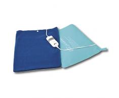 Almohadilla térmica ideal para aliviar dolores musculares y reumáticos. Tamaño: 40x32 cm. Potencia: 60W. Cuenta con protección contra sobrecalentamiento. THULOS TH-EB100.
