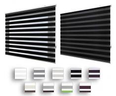 Decorestor Estores enrollables Noche y Dia A Medida. Anchos Desde 40 a 180 cm Control Total de la luz, Negro Persianas enrollables para Ventanas y Puertas Medida básica 150x250