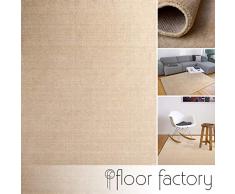 floor factory Alfombra Gabbeh Karma Beige 120x170 cm - Hecha a Mano de Pura Lana Virgen