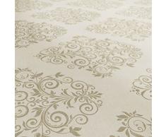 Mantel hule Cera Mantel encerado mantel lavable aros, diseño barroco Arabescos, toalla, Beige Frische, 100 x 140cm