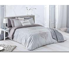 Funda Nórdica + Funda de Almohada NALY GRIS (220x240) Cama de 135 ó 140 (ANTILO)