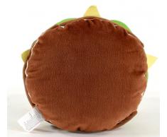 United Labels 0110072 Los Simpson - Cojín con diseño de hamburguesa (31 x 12 cm)