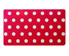 Unbranded 2012019 - Lote de 12 manteles individuales (plástico, 45 x 30 cm), diseño de lunares, color rojo y blanco