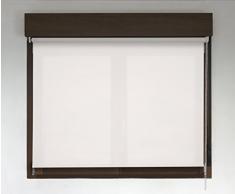 Estor Enrollable TRANSLÚCIDO Premium (Desde 40 hasta 300cm de Ancho/Permite Paso de luz, no Permite Ver el Exterior/Interior). Color Blanco. Medida 60cm x 160cm para Ventanas y Puertas