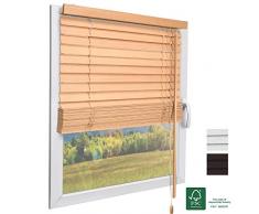 Sol Royal Persiana Veneciana de Madera FSC® SolDecor JH3 en Óptica de Roble - 40x130 cm - persiana de Madera sostenible