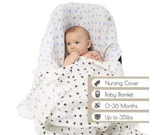 G-Tree de bambú muselina Swaddle Mantas, Manta de bambú para bebés de algodón para las muchachas, grande bebé suave muselina de empañar Wrap Manta-amarillo piña Imprimir