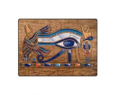 Domoko - Alfombra egipcia de Peluche con dise?o de Horus Eye, para Sala de Estar, Dormitorio, Tela, 203cm x 147.3cm(7 x 5 Feet)