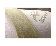 Evergreenweb - Almohada de Espuma viscoelástica y Funda de Aloe Vera de 40X70 cm, 15 cm de Altura, Modelo con Forma de jabón, Apto para Dolores cervicales. Funda extraíble y Lavable (1 Almohada)