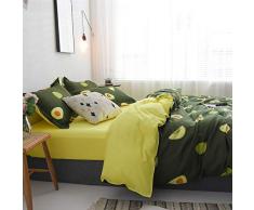 Odot Juego de Ropa de Cama con Funda de Edredón Nórdico de 3 Piezas Microfibra, Anti-ácaro Defensa Alérgico, Funda de Almohada, Novedad Viento Encantador (Aguacate Verde,240 * 220cm)