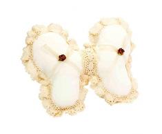 Elegante Cojín Artesanal para Anillos de Boda con Lazos y Flores. Complementos. Regalos Originales. Detalles de Bodas, Comuniones, Bautizos. CC