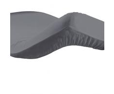 Douceur dIntÃ©rieur - 1640653, Sabana Ajustable 2 Personas, 140 X 190 Cm, Lit Uni, Liso 57 Hilos, Gris