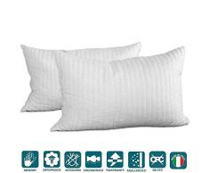 Evergreenweb – Par de Almohadas 40x60 Copo de Espuma viscoelástica para Cama o sofá, Relleno Suave Efecto plumón de oca, Cojines para Dolores cervicales, certificación Oeko-Tex®, Adapto los colchones