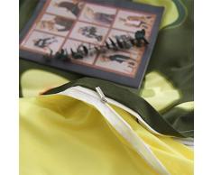Fansu Juego de Ropa de Cama 4 Piezas, Microfibra Funda de Edredón Sábana Funda de Almohada Cremallera Diseño Funda de Almohada Conjunto De Edredón Hoja Plana (150x200cm,Aguacate)