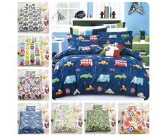 Fansu Juego de Ropa de Cama 3 Piezas Poliéster Microfibra Dibujos Animados Juego de Fundas de Edredón Incluye 1 Funda Nórdica y 2 Funda de Almohada (Cama 135/140-180x210cm,El fútbol)