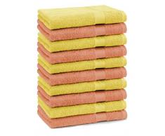 10-pack toallas de cara Premium color : naranja y amarillo, tamaño: 30x30 cm