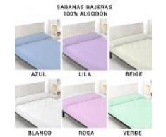 Tiendadeleggings (Lila 150) Sabana Bajera Ajustable, Elastica 100% algodón de Verano. Cama 150 x 190-200 cm + 25cm. Fácil Lavado, Planchado y Duradera REGALITOSTV (Malva)