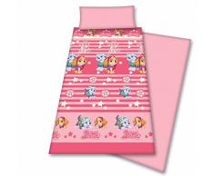Paw Patrol Juego De Sábanas, 100% Poliester, Rosa, 105 Cm