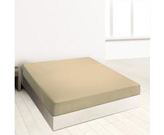 Burrito Blanco - Sábana bajera ajustable A7 para cama de 150x190/200 cm, color beige