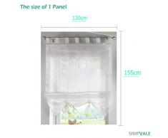 SIMPVALE Condole Estilo Romano L caida Sombra Ventana Cortina para Balcon y de la Cocina, Beige, 120cm*155cm