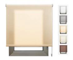Estor Translucido Premium A TU Medida, Desde 40 a 280 cm de Ancho. Permite Paso de Mucha luz y conserva tu intimidad. Color Beige. Estores traslucidos de Calidad para Ventanas y Puertas.